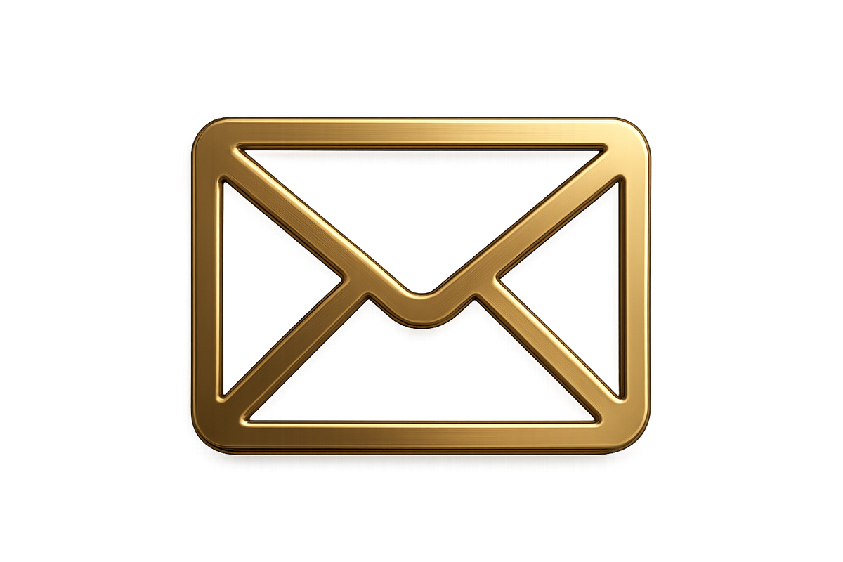 gold color icon email